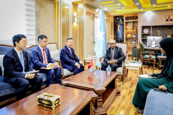 Wasiirka Gaashaandhigga Soomaaliya oo Kulan La Qaatay Safiirka Shiinaha ee Soomaaliya